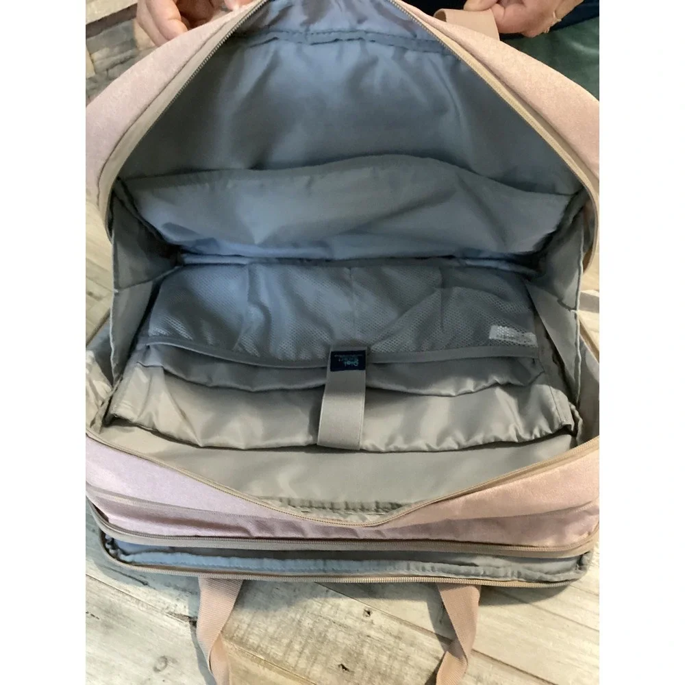 Bagsmart Pink Laptop Briefcase Messenger Bag Multi Compartment Travel Work Tote